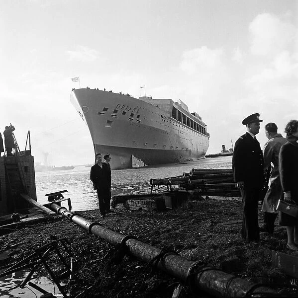 The Oriana after being launched at Barrow by Princess Alexandra