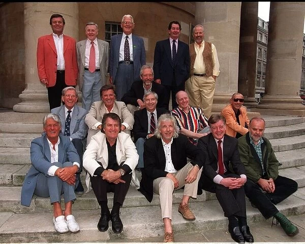 The original 1967 line up of Radio One Djs 1997 at the All Souls Church next to