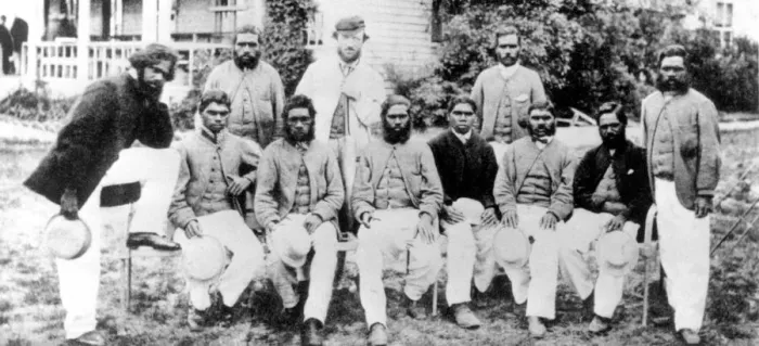 Framed Print : The original Aborigine cricket team who toured England in 1868 Framed Print : The original Aborigine cricket team who toured England in 1868