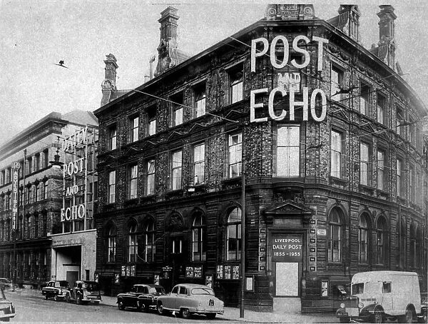 The original Liverpool Post and Echo Newspaper Building in Liverpool, England