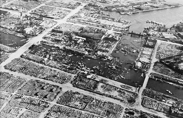 Osaka. the bombing raid resulted in 3, 987 dead and 678 missing and destroyed 8