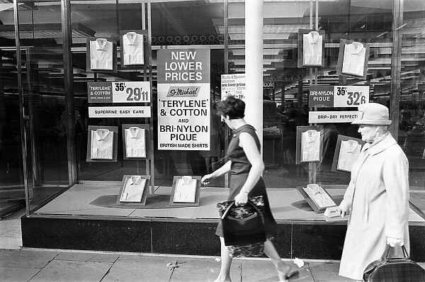 Outside a branch of Marks & Spencer. 22nd September 1966