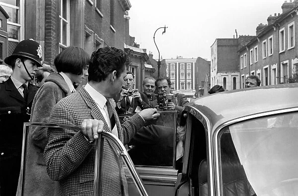 Outside West London Magistrates Court, Rolling Stones Brian Jones getting into the car