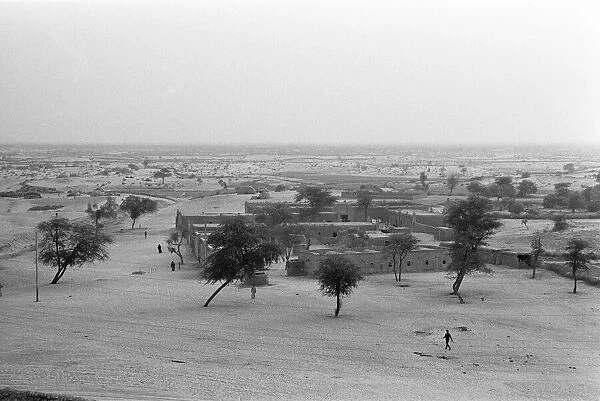The outskirts of Timbuktu bordering the southern edge of the Sahara Desert