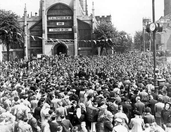 Outstanding VE Day scenes in Coventry were preserved for records of history by an '