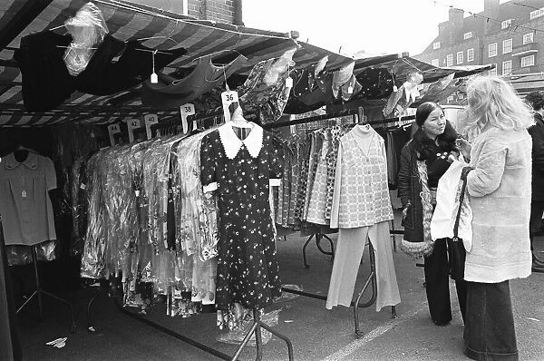 The Oval Sunday Market Circa May 1970 Womens clothing stall