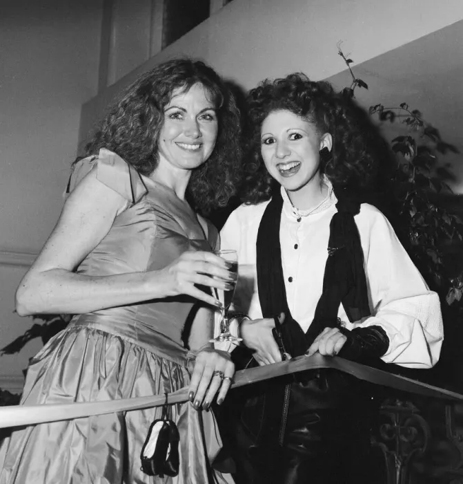 Framed Print : Owner of the Pineapple Dance Studios Debbie Moore, pictured with dancer Bonnie Langford