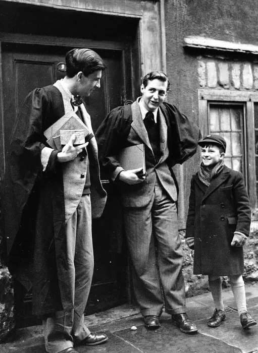 Framed Print : Oxford Students wear Robes circa 1940 Framed Print : Oxford Students wear Robes circa 1940