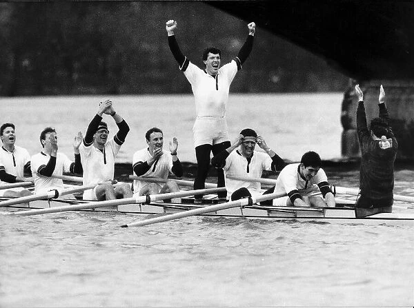 Oxford team celebrate their victory over Cambridge in the Boat Race raallensc
