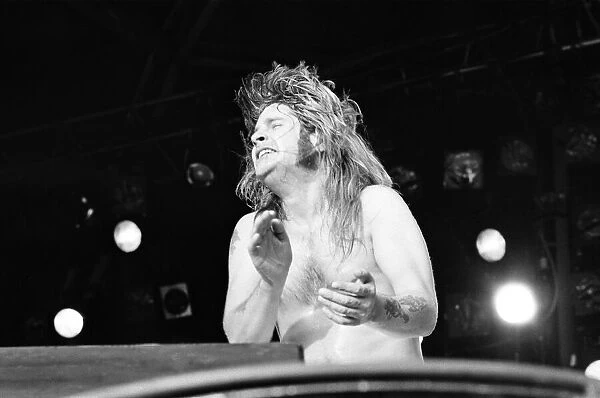Ozzy Osbourne, former lead singer of Black Sabbath, pictured in concert