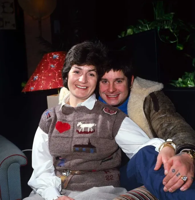 Framed Print : Ozzy Osbourne lead singer with Black Sabbath seen here with his wife Sharon