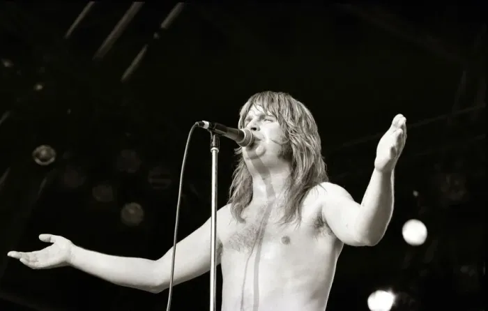 Framed Print : Ozzy Osbourne performing on stage during a concert 3rd August 1981 Framed Print : Ozzy Osbourne performing on stage during a concert 3rd August 1981