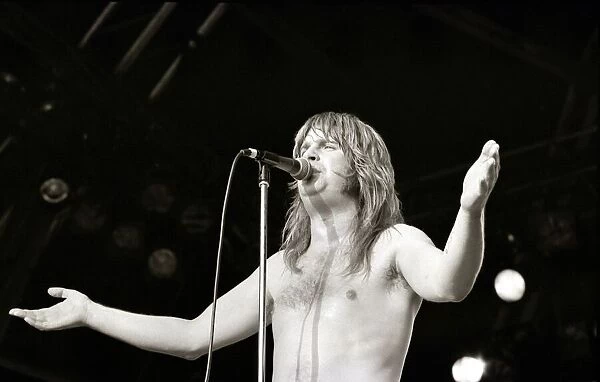 Ozzy Osbourne performing on stage during a concert 3rd August 1981