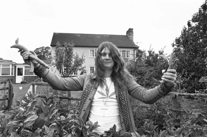 Framed Print : Ozzy Osbourne singer with the Heavy Metal band Black Sabbath seen here at home in his Framed Print : Ozzy Osbourne singer with the Heavy Metal band Black Sabbath seen here at home in his