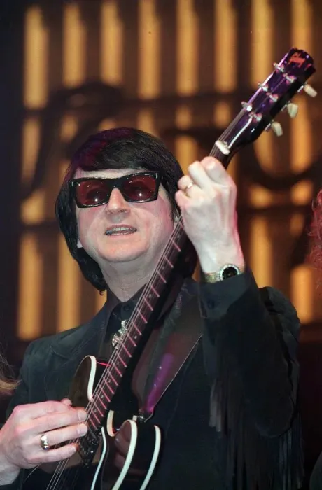 Framed Print : P J PROBY SINGER IN COSTUME OF ROY ORBISON IN THE STARRING ROLE OF THE ROY ORBISON STORY