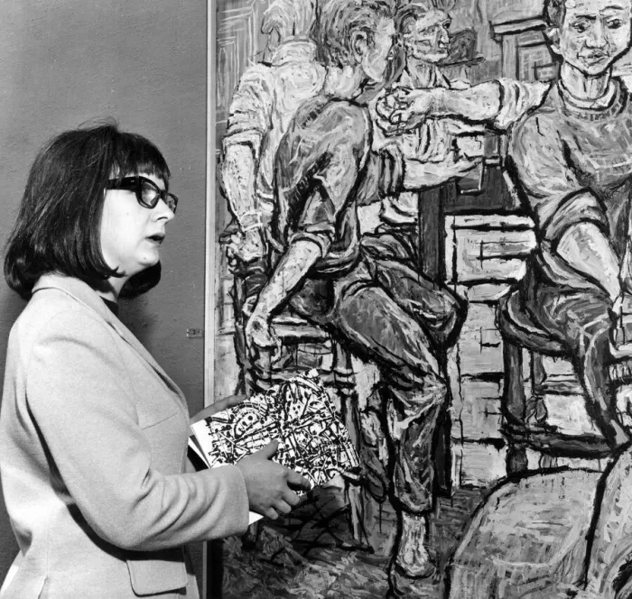 Framed Print : A painting on display at Walker Art Gallery, Liverpool, by former Beatle Stuart Sutcliffe