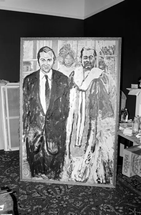 Framed Print : Painting of Lord Lucan. Well known painter and Royal Academician has just completed an Framed Print : Painting of Lord Lucan. Well known painter and Royal Academician has just completed an