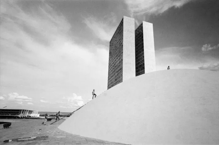 Framed Print : The palace of the National Congress, under construction, Brasilia, Brazil Framed Print : The palace of the National Congress, under construction, Brasilia, Brazil