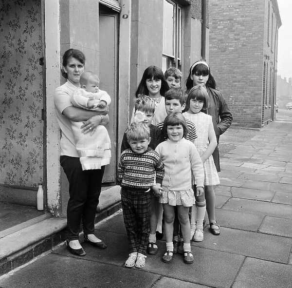 Pamela Spence and family, from Greenway Street, Small Heath, Birmingham