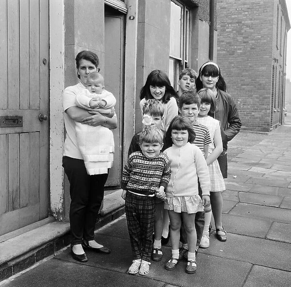 Pamela Spence and family, from Greenway Street, Small Heath, Birmingham