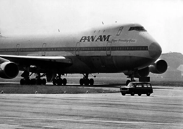A Pan Am Boeing 747-121 Jumbo Jet aircraft  /  airliner Named