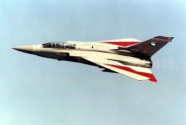 A Panavia Tornado F3, twin-engine, variable-sweep wing combat aircraft