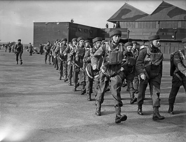 Paratroop Training in Manchester. England. World War Two