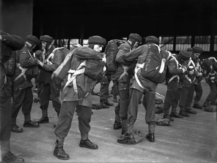 Framed Print : Paratroop Training in Manchester. England. World War Two Framed Print : Paratroop Training in Manchester. England. World War Two