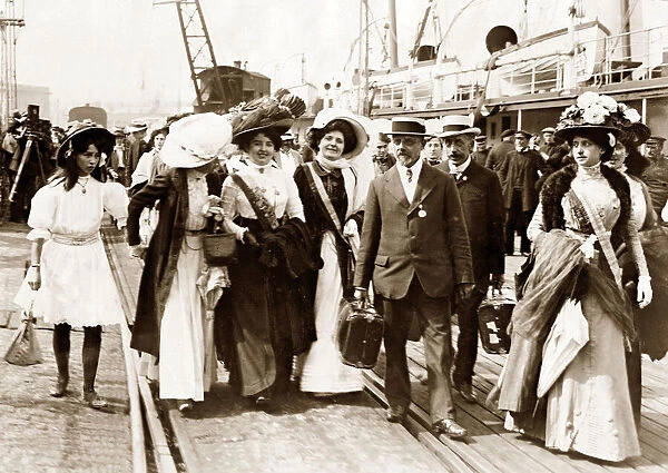 Paris fashion models seen here arriving off the ferry at Folkestone for a London fashion