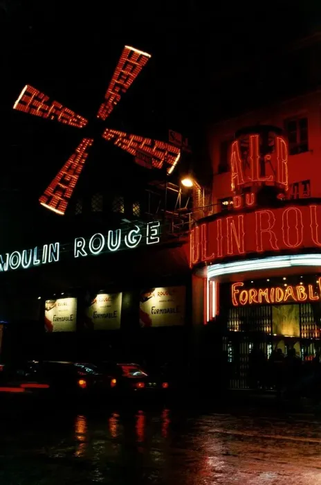 Framed Print : Paris Nightlife France Moulin Rouge showing windmill Framed Print : Paris Nightlife France Moulin Rouge showing windmill