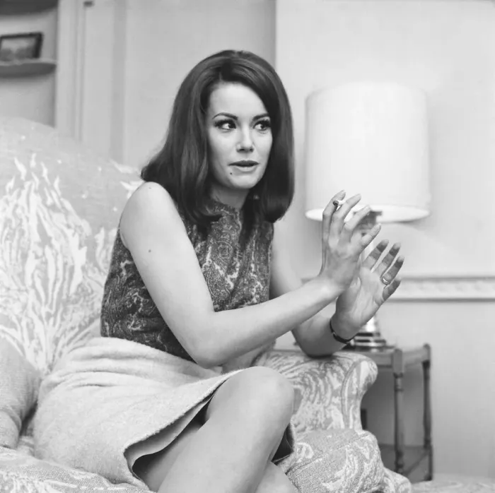 Framed Print : Parisienne actress Claudine Auger who will play Domino in the James Bond film Framed Print : Parisienne actress Claudine Auger who will play Domino in the James Bond film