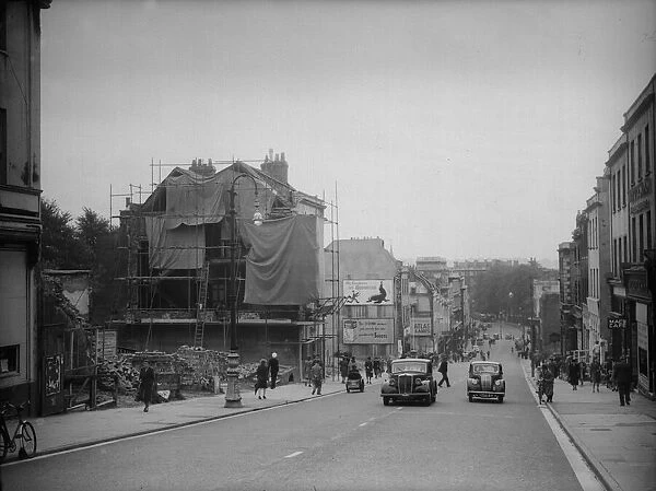 Park Street, Bristol in September 1946 still showing signs of the series of German air