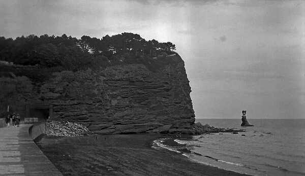 Parson and Clerk rock, near the towns of Teignmouth and Dawlish, Devon. 1926
