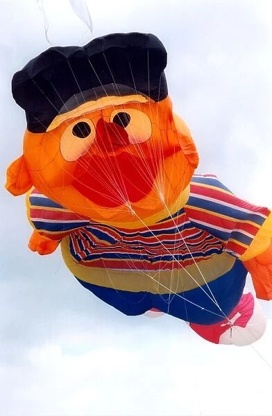 A participant in the annual kite festival at Washington in July 1996
