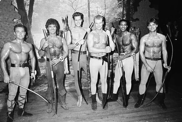 Participants in the Daily Mirror Muscle Man Contest at London nightclub The Hippodrome