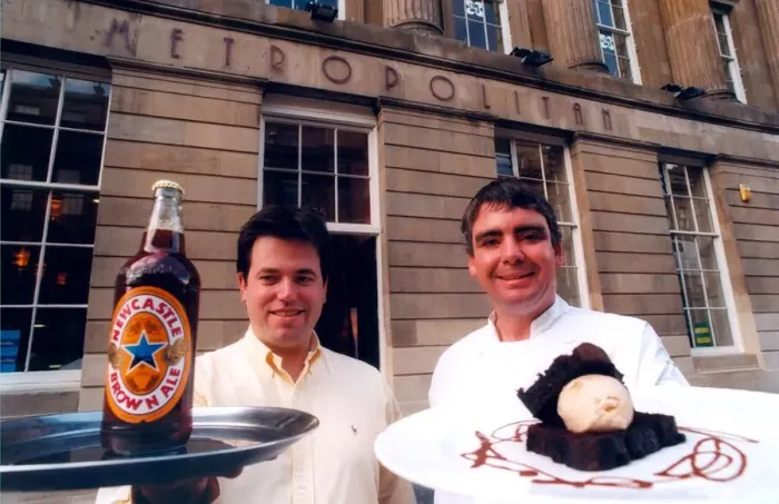 Framed Print : Partners Sean Parkinson and Nick Gradiner outside the Metropolitan on Grey Street Framed Print : Partners Sean Parkinson and Nick Gradiner outside the Metropolitan on Grey Street