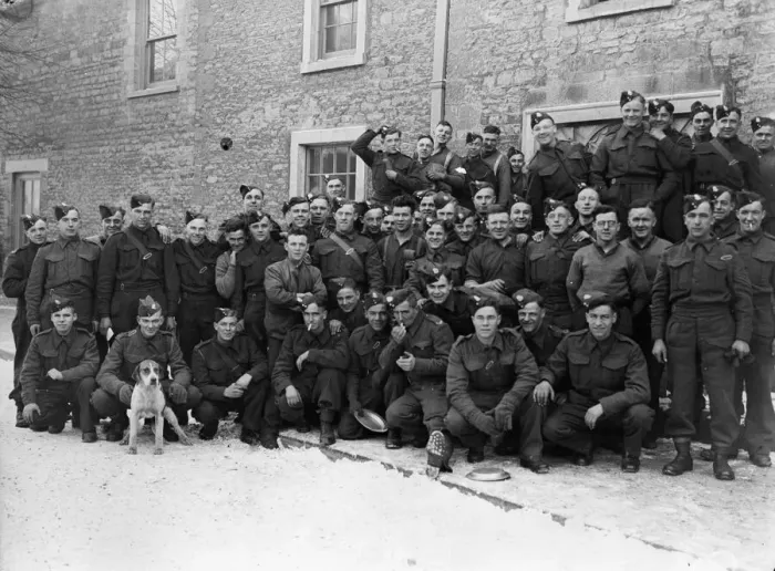 Framed Print : Parts of B and D Companies of the East Yorkshire Regiment pictured at Stow On The World Framed Print : Parts of B and D Companies of the East Yorkshire Regiment pictured at Stow On The World