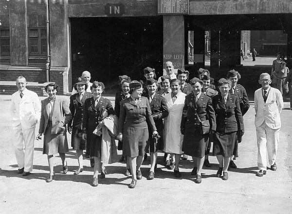 A party of American Nurses on a visit to Spillers New Mills in Cardiff, Wales