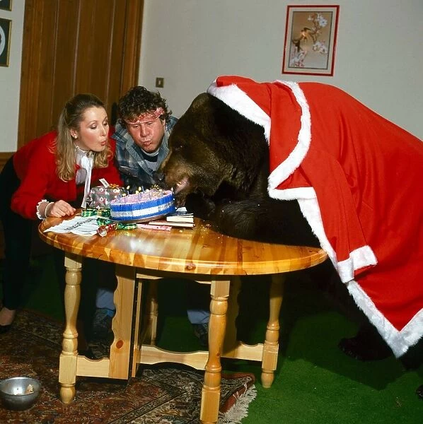 Party Animal! Hercules the bear celebrates his 10th birthday Blowing out