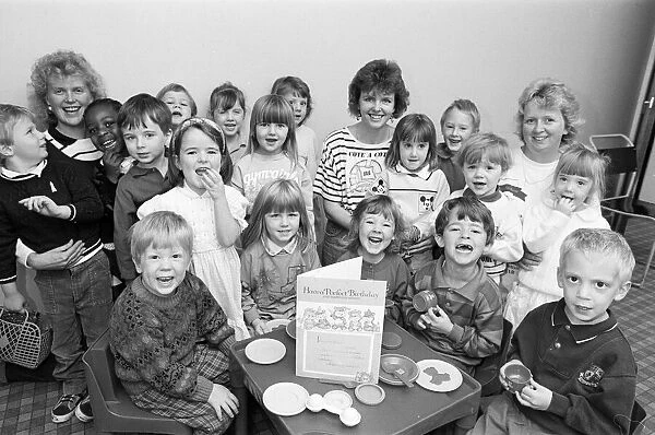 Party time... children at Birchencliffe play group celebrate the groups 20thrthday