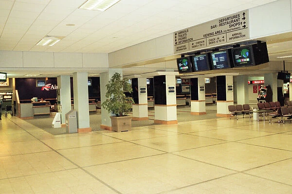 The passenger concourse at Teesside Airport 17th November 1997