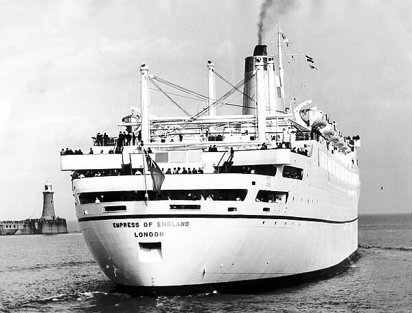 The passenger liner Empress of England, under her own steam
