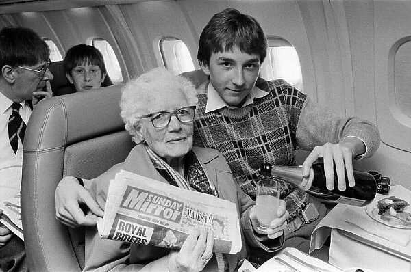 Passengers on a Concorde. 2nd April 1986