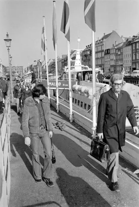 Framed Print : Passengers disembark from the Malmo (Sweden) hydrofoil at their final destination