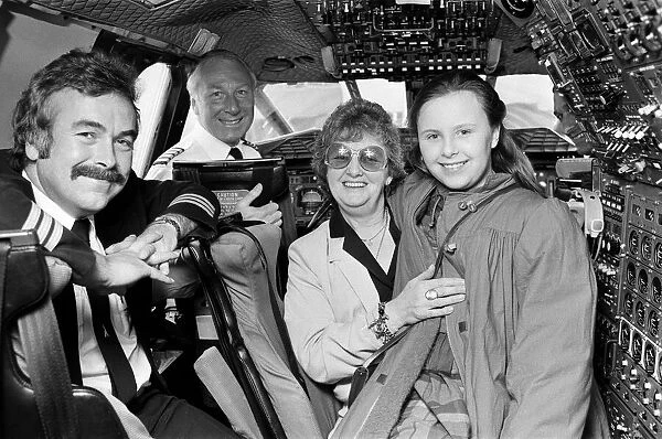 Passengers on a trip on Concorde. 2nd April 1986
