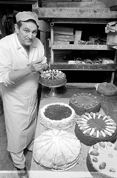 Pastry Chef seen here at work in his Kitchen. 1967 A1330-008