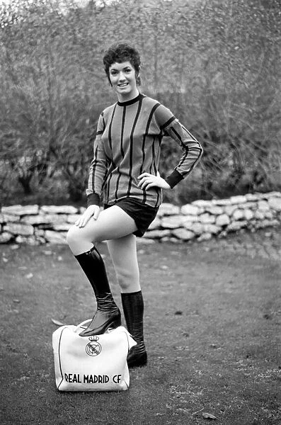 Pat Boland aged 20 of Eccles in a Cabaret XI plays a George Best XI in a charity game