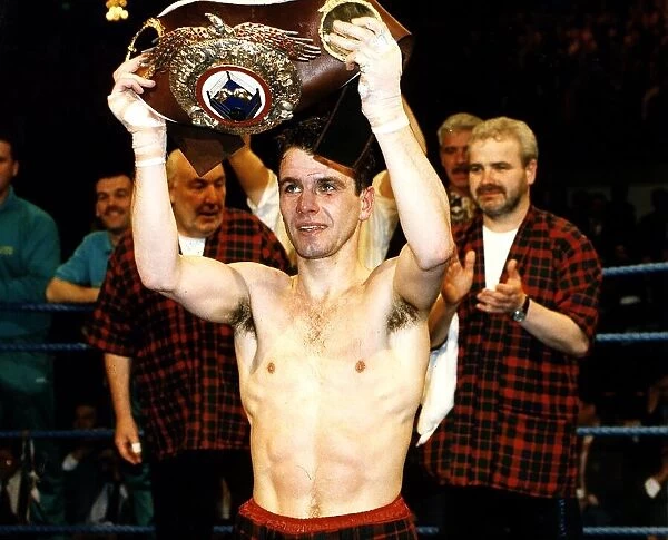 Pat Clinton boxer after his victory over Isidro Perez