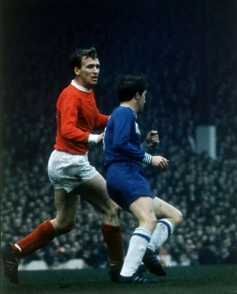 Pat Crerand in action for Manchester United, 1967
