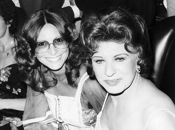 Pat Phoenix Actress with Diane Keen at Stringfellows night club August 1980